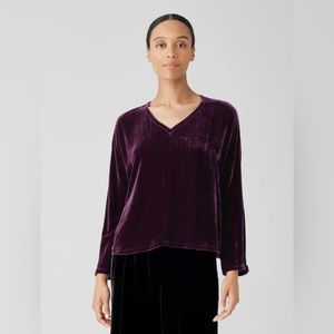 Eileen Fisher Dolman Sleeve Velvet Top